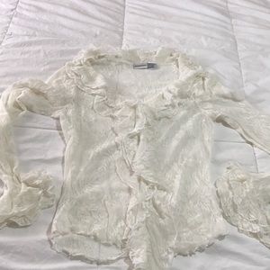 NEWPORT NEWS Lace ruffle top